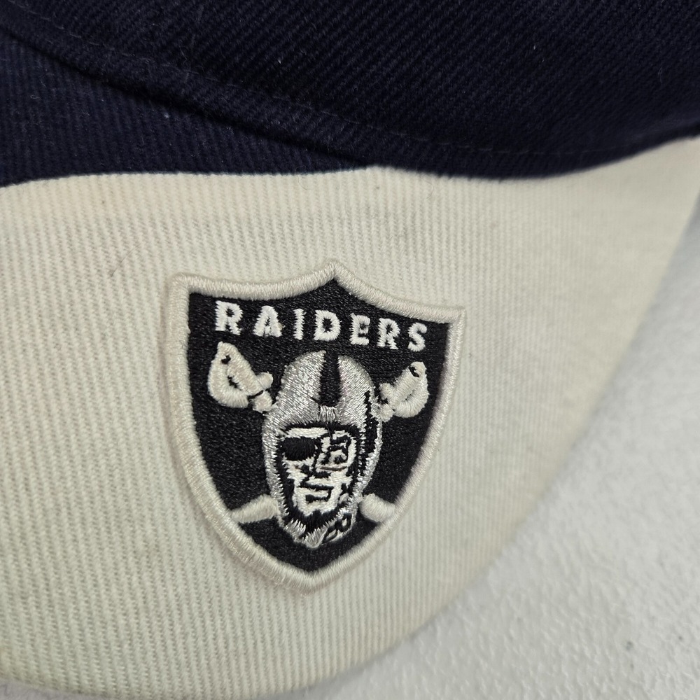 Oakland Raiders Men Hat OS Blue Reebok Strapback Raised Embroidered - Picture 2 of 8